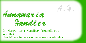 annamaria handler business card